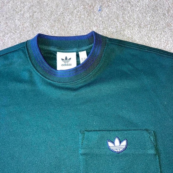 Adidas originals t shirt green adidas t shirt men’s size Small - Picture 2 of 4